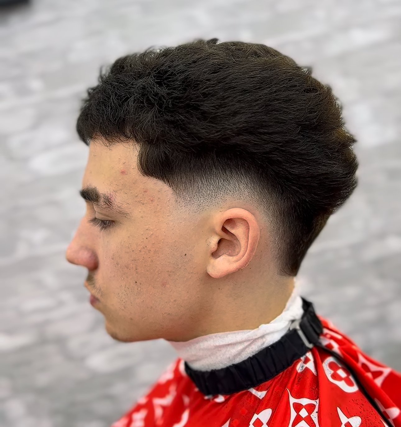 Textured crop fade haircut by PN Barbershop